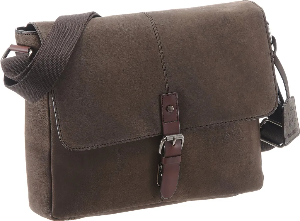 Leonhard Heyden Hudson Messenger 32cm Marrone - Borsa Lavoro Uomo