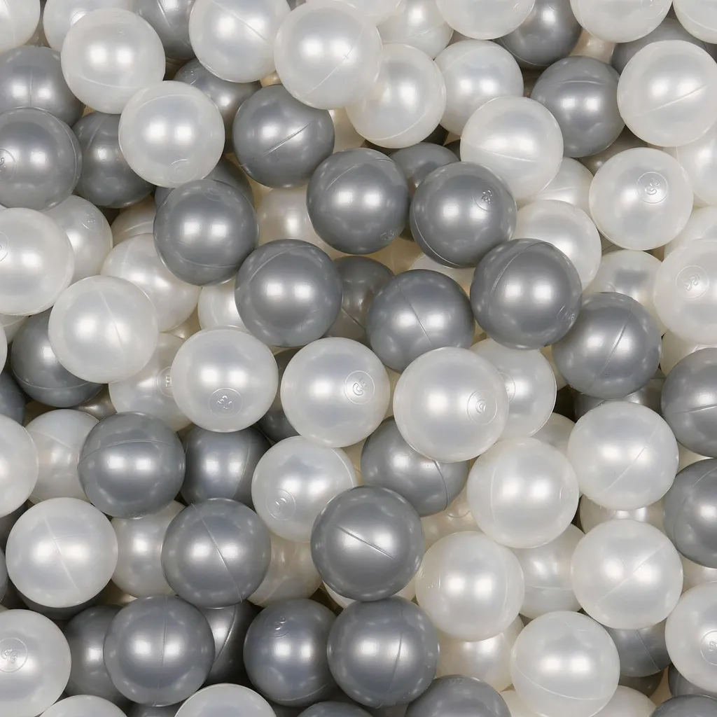 Balles de jouet ø7cm 50pcs perle et argenté pour piscine à boules