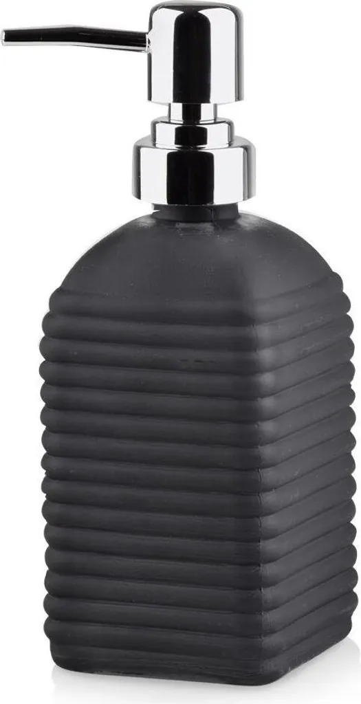 Dispenser per sapone Vilde Dispenser per sapone liquido Dispenser per detersivo in vetro nero 450 ml