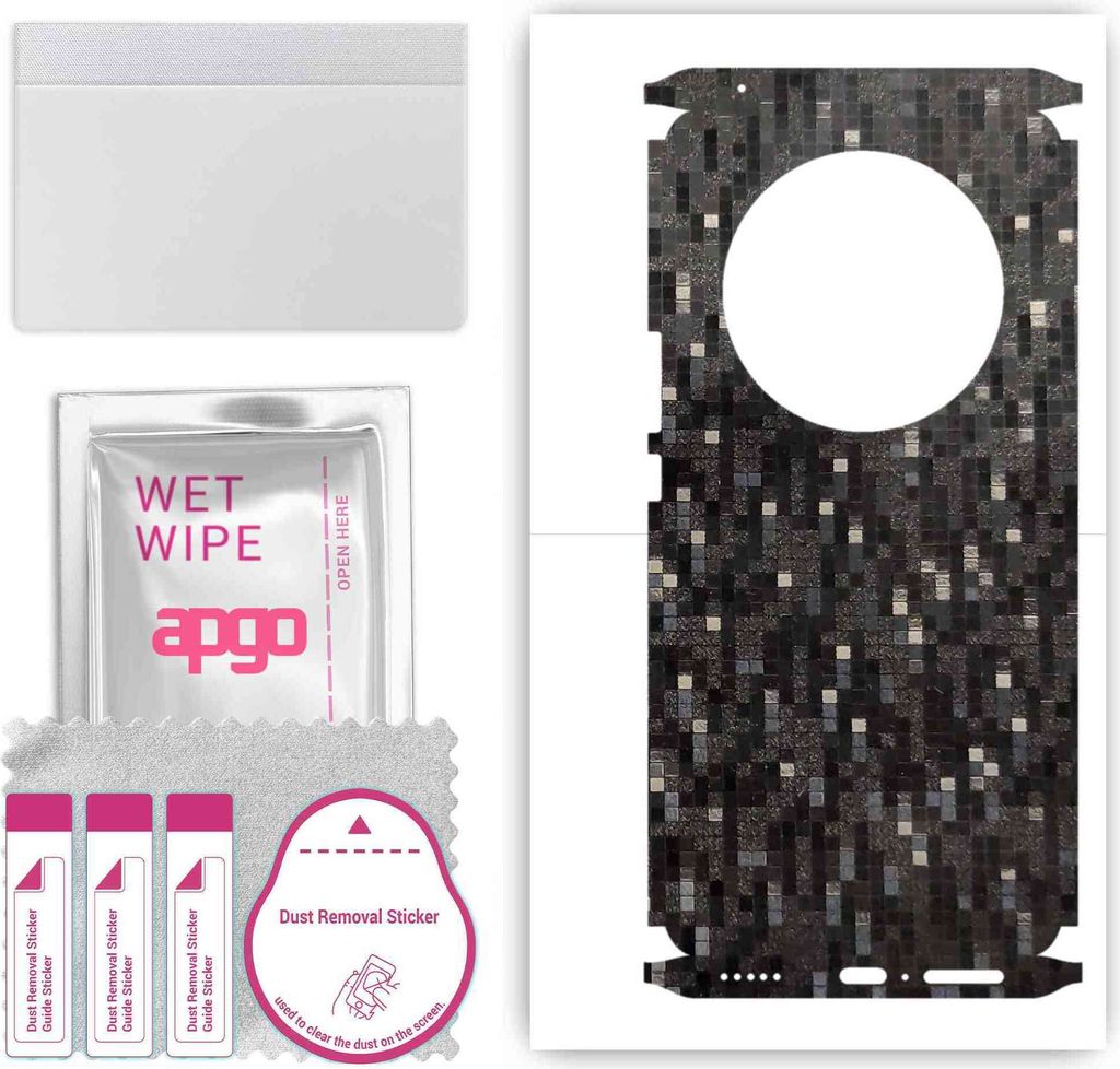 apgo Rückseite + Seiten Schutzfolie, Skin, kompatibel mit Honor X9b, Hinten Displayschutzfolie aus Vinylfolie, kratzfest, einfache Montage - Carbo...