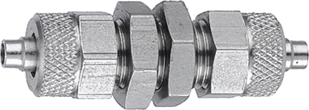 Riegler Schottverschraubung, M10x1,0, für Schlauch 6/4, SW 14, ES 1.4571