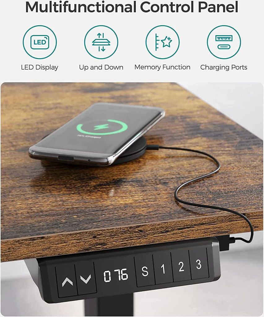 SONGMICS Höhenverstellbar Elektrisch mit Motor Tischgestell Produktbild 7
