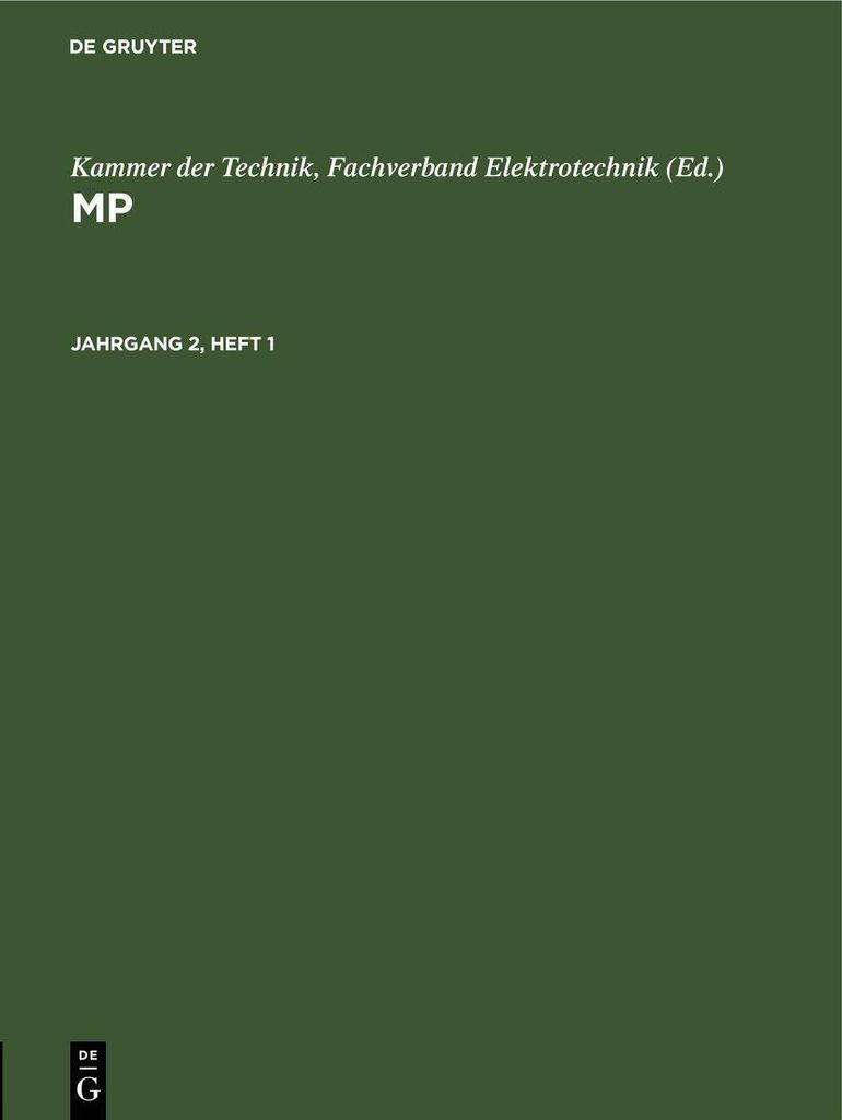 MP. Jahrgang 2, Heft 1