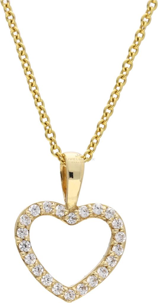 JuwelmaLux Herz Anhänger für Damen 333 Gold mit Zirkonia JL39-02-0269