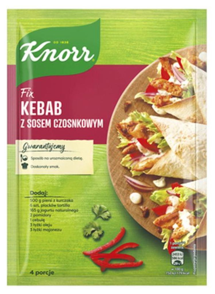 KNORR Fix kebab z sosem czosnkowym 40 g Zdjęcie produktu 
