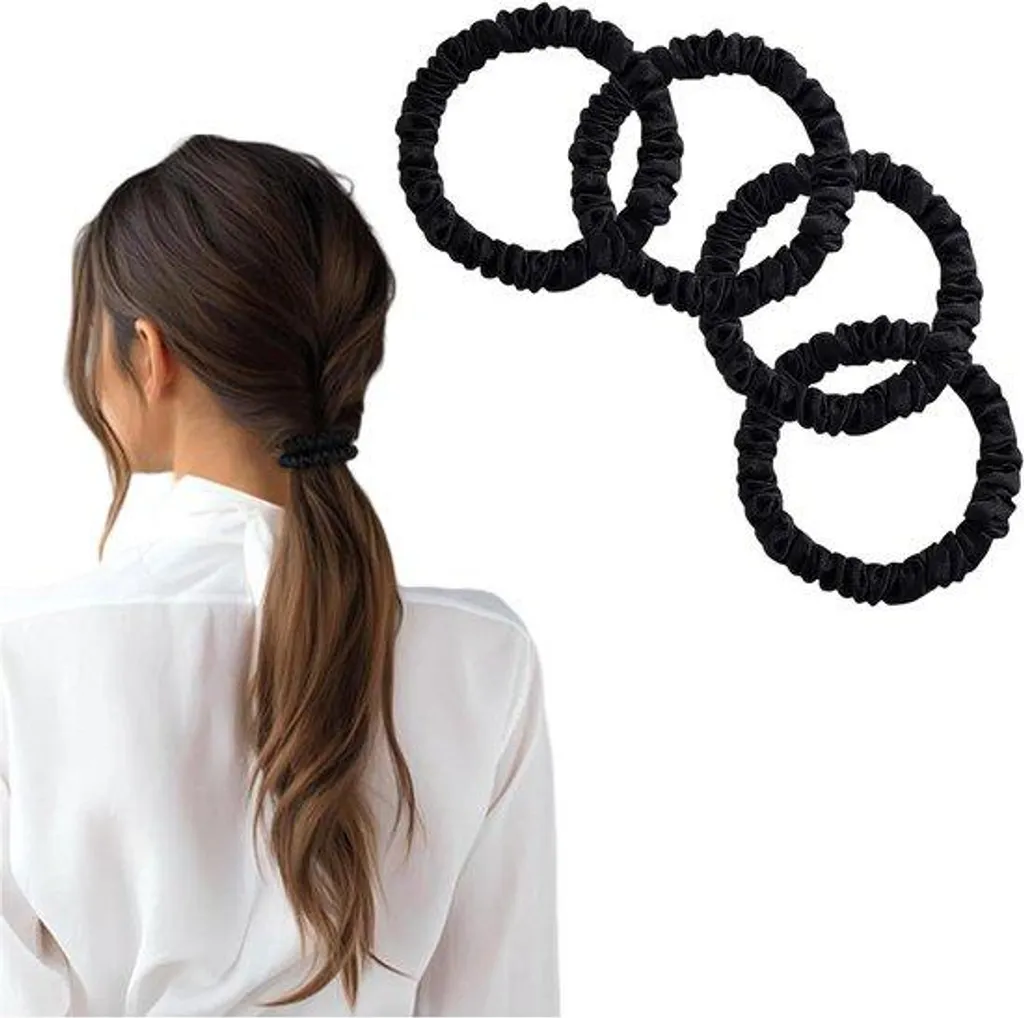 Petits chouchous en soie de mûrier noire Allecto Plus pour femmes