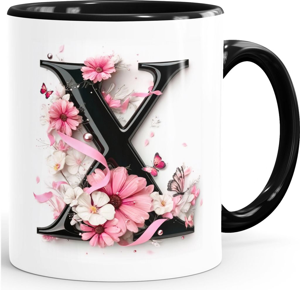 Tasse Monogramm Buchstabe {styleVariationName} Alphabet Initiale Geschenkidee Frau Freundin Kollegin Mama Oma SpecialMe