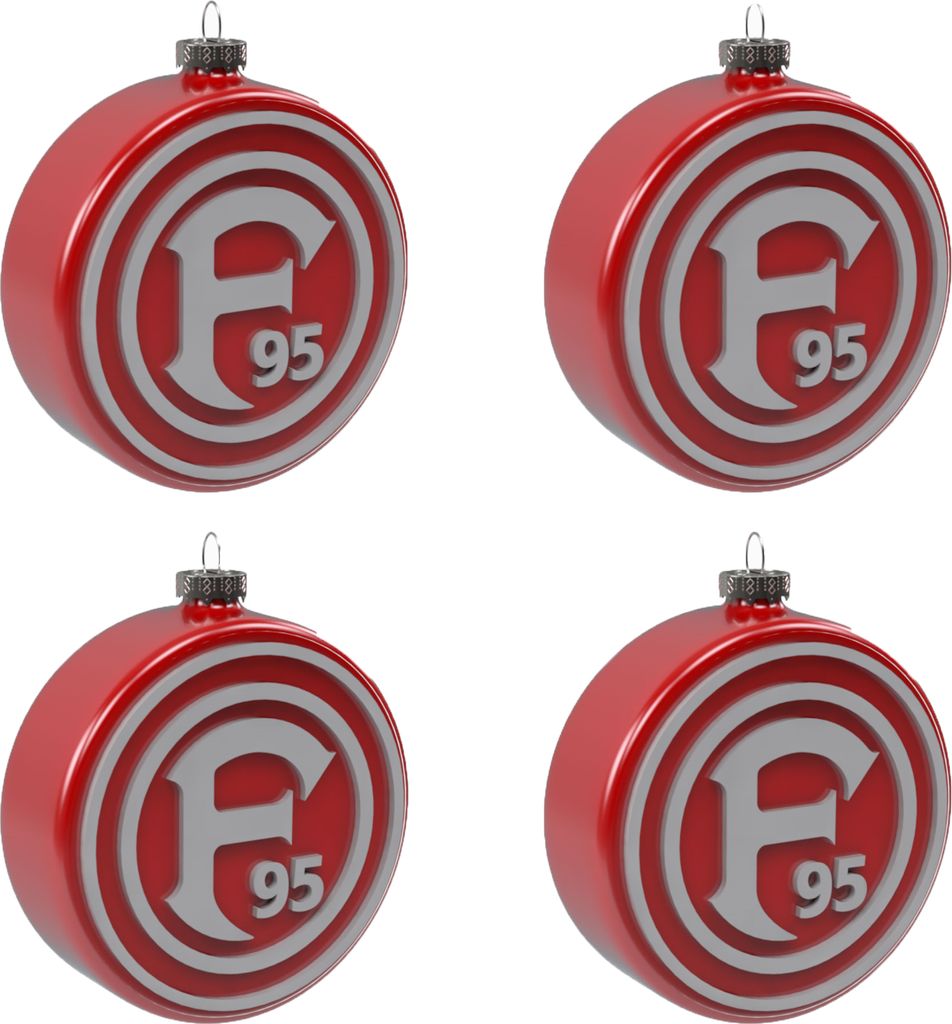 Fortuna Düsseldorf Weihnachtskugel Christbaumkugel Logo 4er-Set