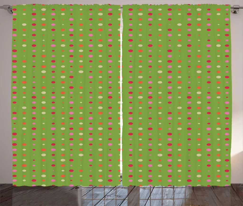 Tenda Design Pois Rosa ABAKUHAUS 280x175 cm - Tessuto Alta Densità