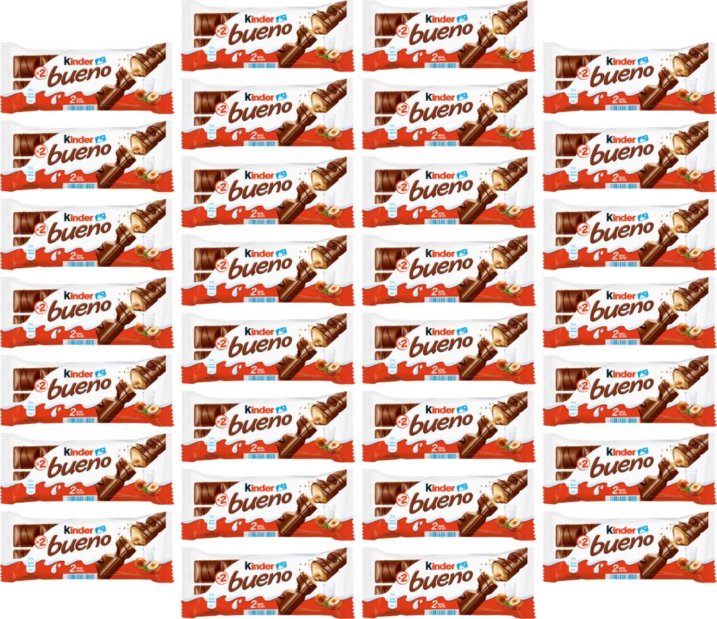 Kinder bueno Thekendisplay mit 30x2er einzelne Waffelriegel 1290g