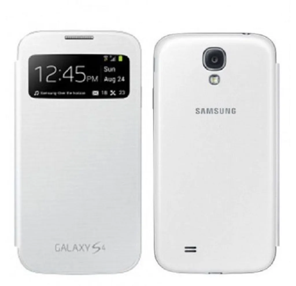 Custodia Samsung EF-CI950B Bianco per Galaxy S4 - Flip S View Originale