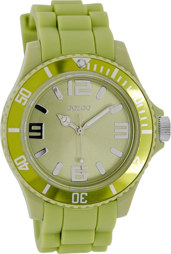 Oozoo Armbanduhr grün Silikon Timepieces Damen Analog-Quarzuhr UOC4368A