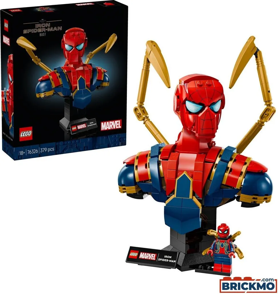 Buste Iron Spider-Man LEGO 76326 Figurine à Construire Marvel Adultes - 11