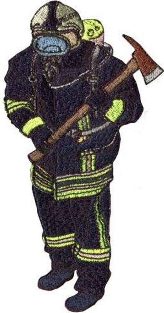 Aufnäher XL - FEUERWEHRMANN - 07511 Gr. ca. 15 x 30cm