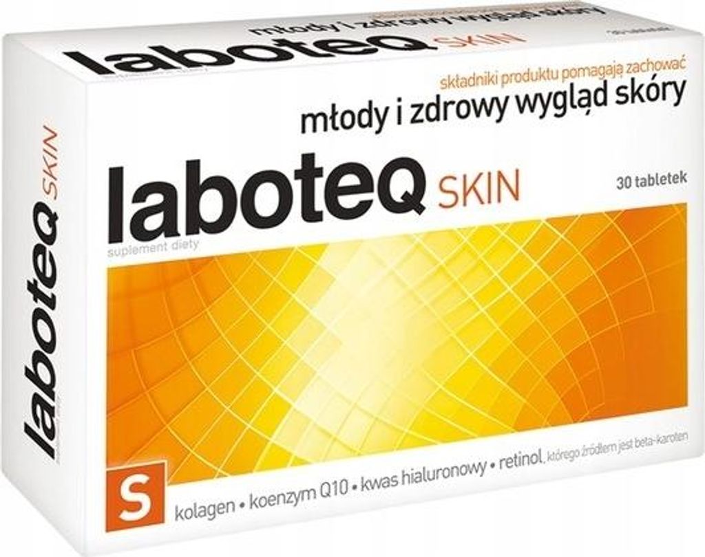 A product box for Laboteq Skin dietary supplement.