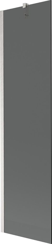 Mexen Next Badewannenabtrennung 1-teilig 50 x 150 cm, graphit, gebürsteter Nickel - 895-050-000-00-40-97