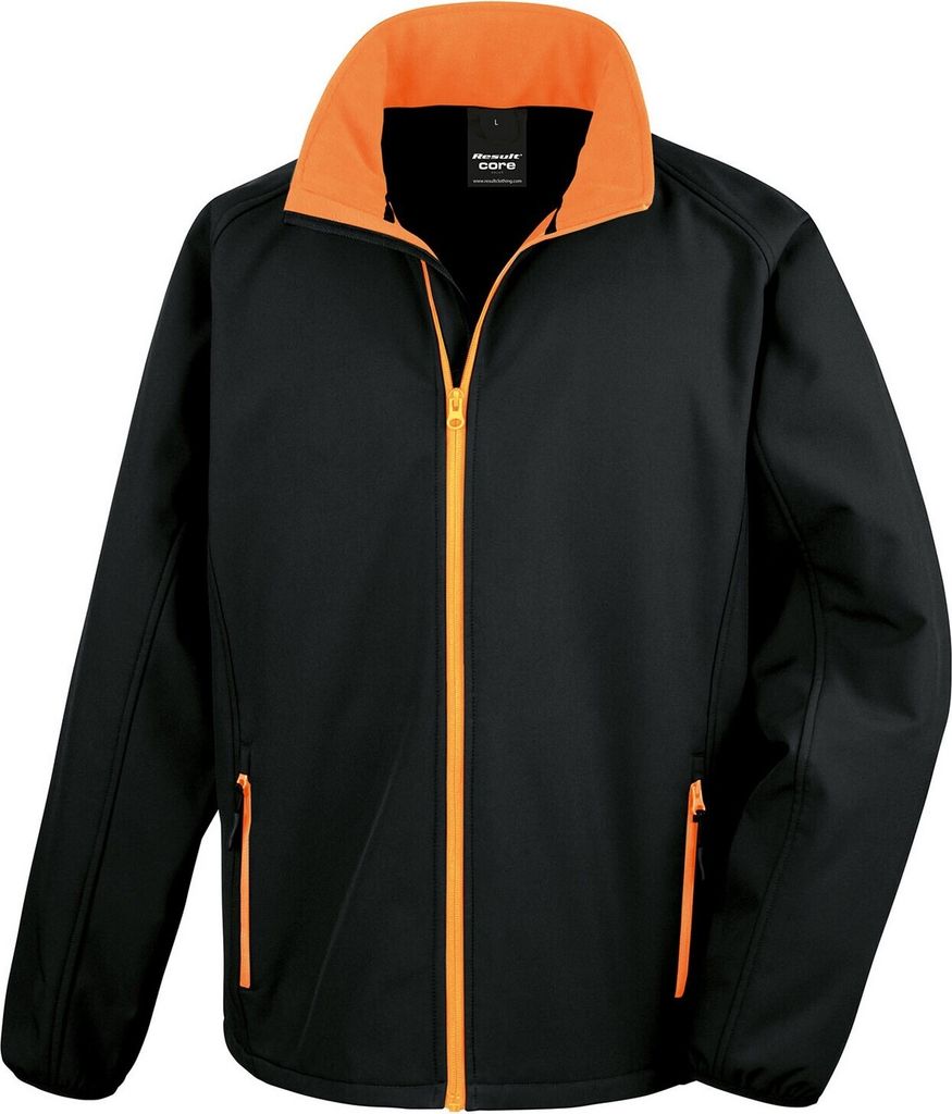 Result Core - Softshelljacke Zum Bedrucken für Herren PC7178 (L) (Schwarz/Orange)