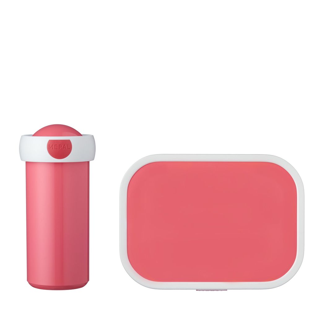 Mepal - Campus Pausenset - Lunchset mit Verschlussbecher und Brotdose - rose