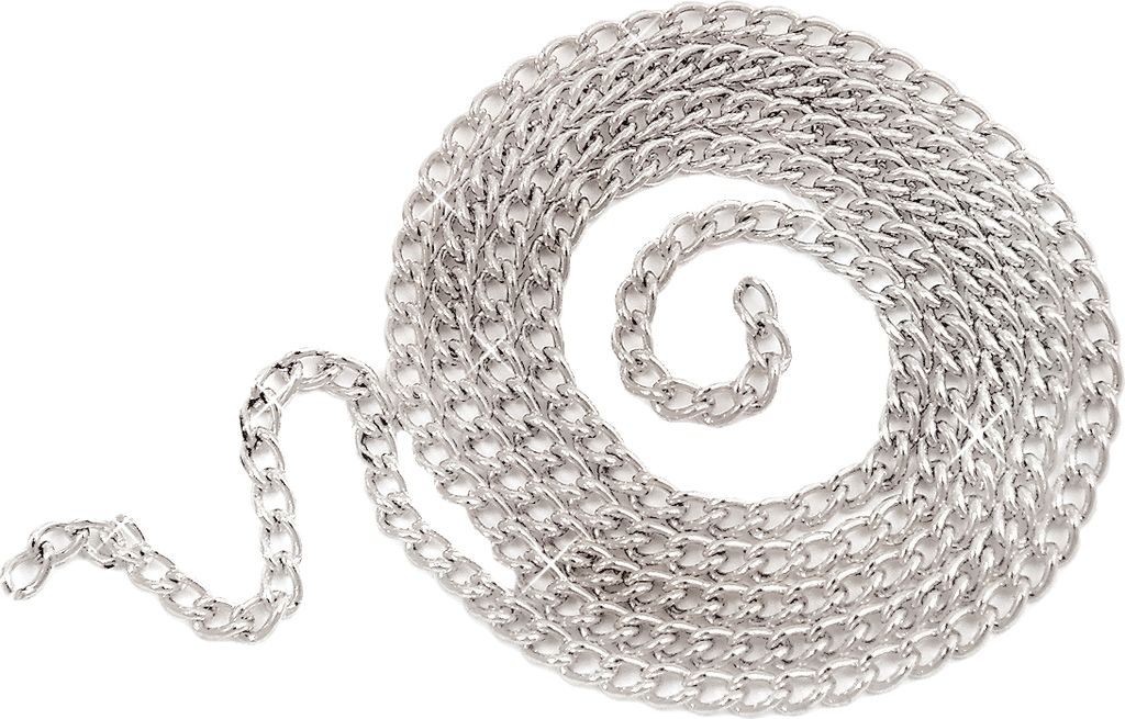 Ankerkette, 1,9  mm, 100cm Versilbert Produktbild 