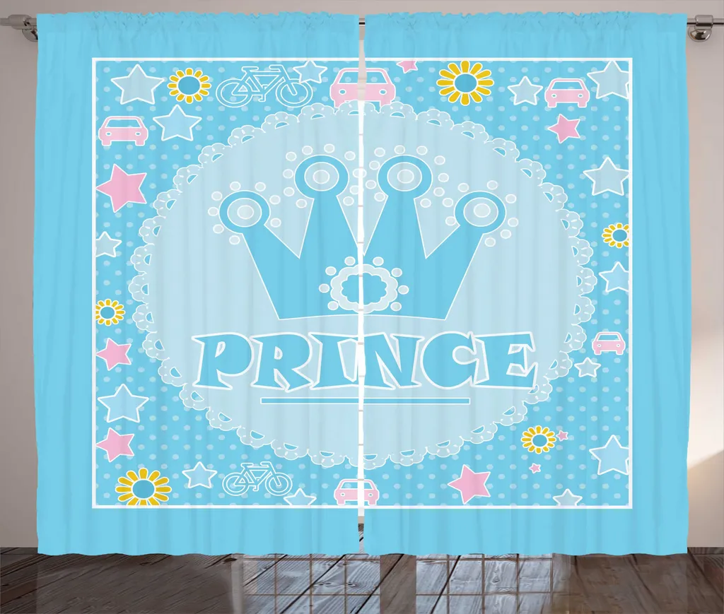 Grand rideau de douche Prince pour bébé et chambre d'enfant 280x225 cm
