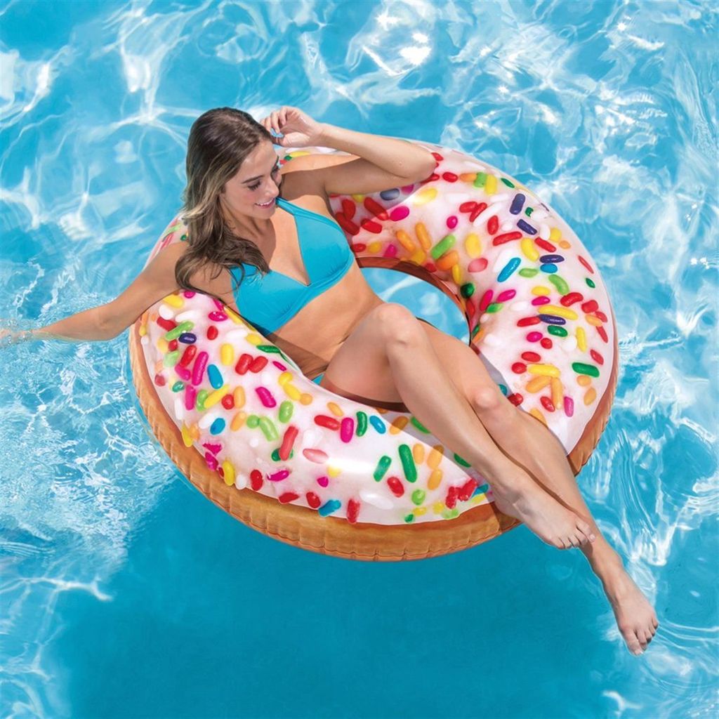 Intex 2x Schwimmring Donut Tube Luftmatratze Pool Meer See Vinyl Badespielzeug 