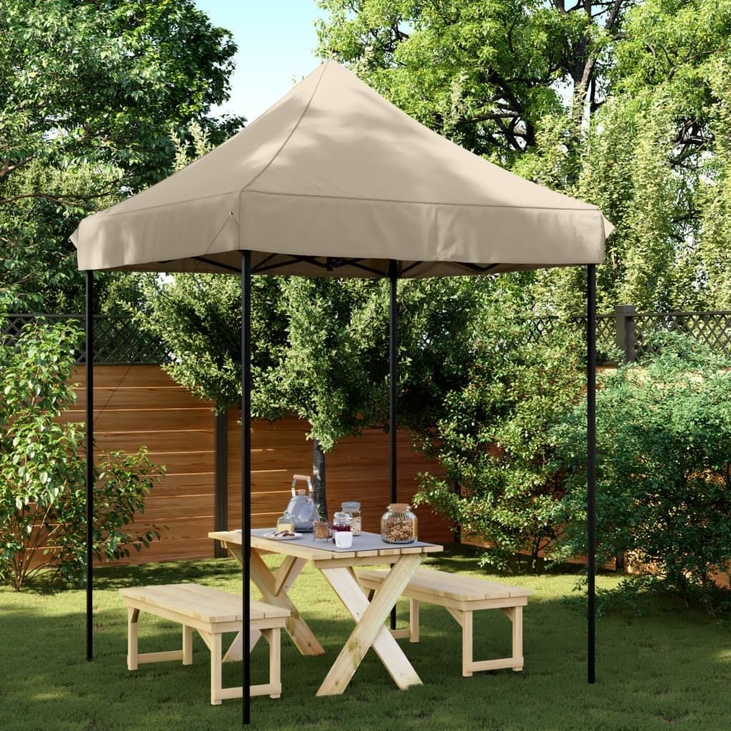 Möbel Partyzelt Faltbar Pop-Up Taupe 200x200x306 cm - Pavillon 4004986