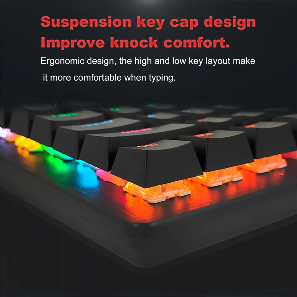 Clavier Mécanique Rétroéclairé LED avec Switches Bruns et Blancs - 8