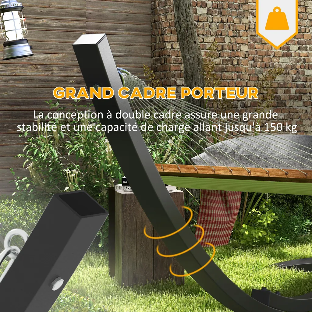 Support de hamac stable en acier époxy pour éviter fixations murales - 3
