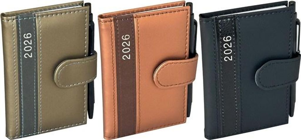 GKA 2 Stück 2026 Taschenkalender A7 mit Kugelschreiber Produktbild 