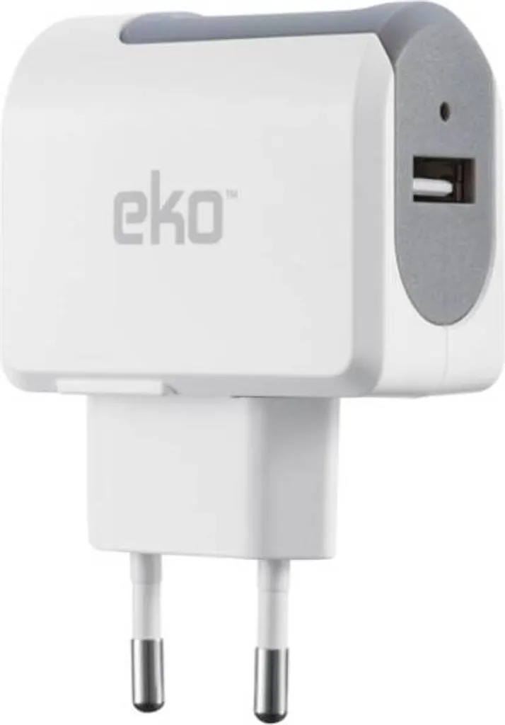 Eko Caricatore USB Universale 1A Bianco - Alimentatore 5W per Smartphone