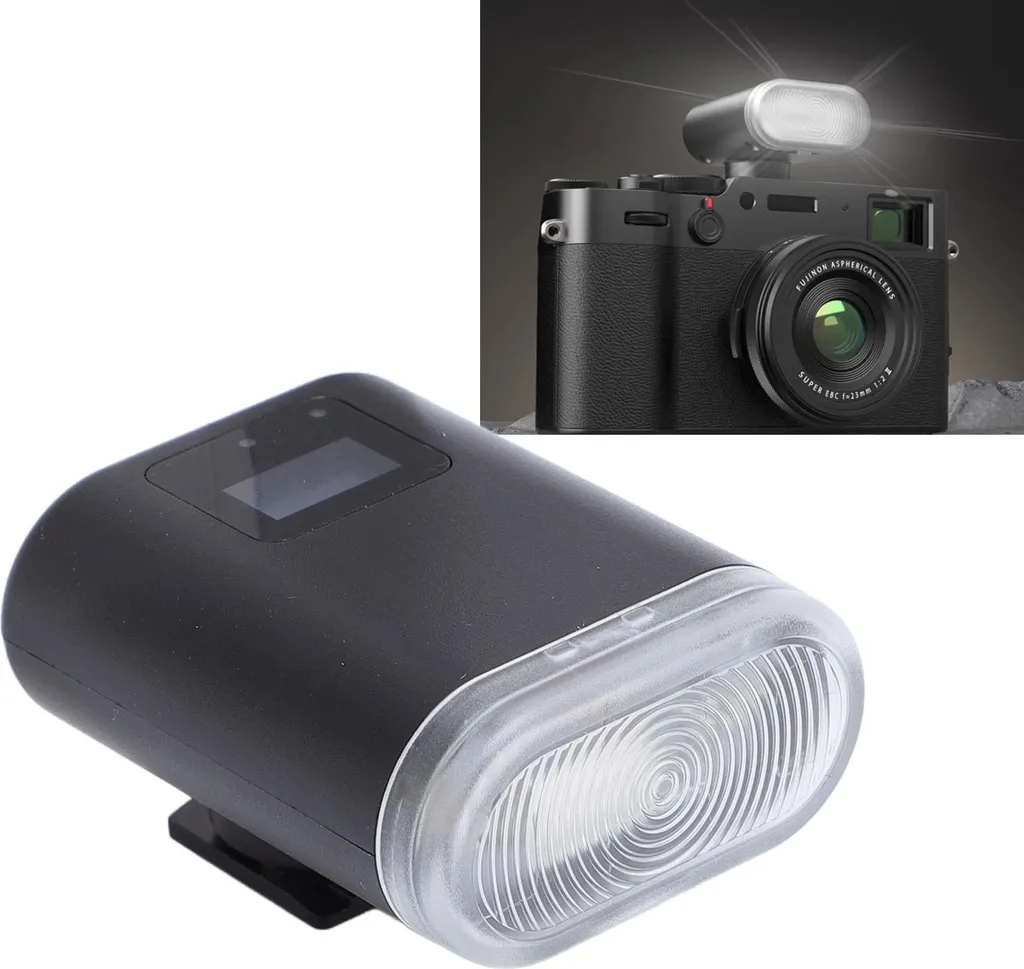 Flash Rechargeable pour Photos Lumineuses 5600K avec 8 Niveaux de Réglage