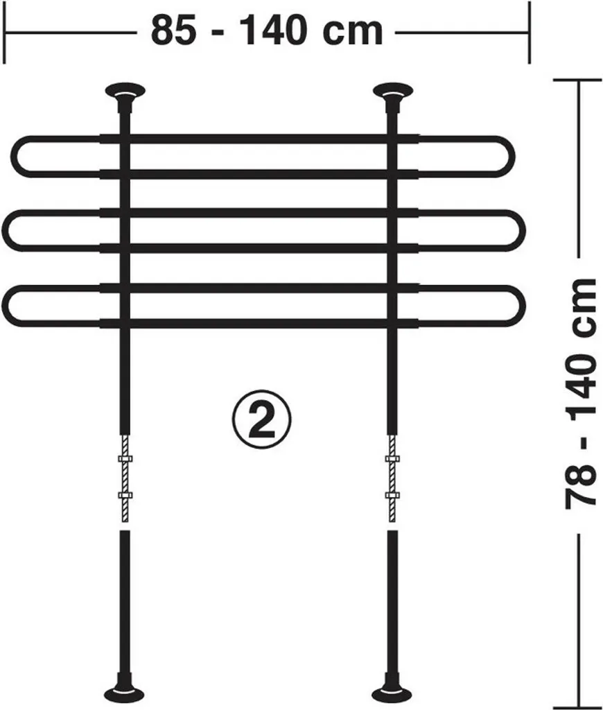 Grille de séparation GRG-5 à 3 éléments modulables en acier robuste - 3