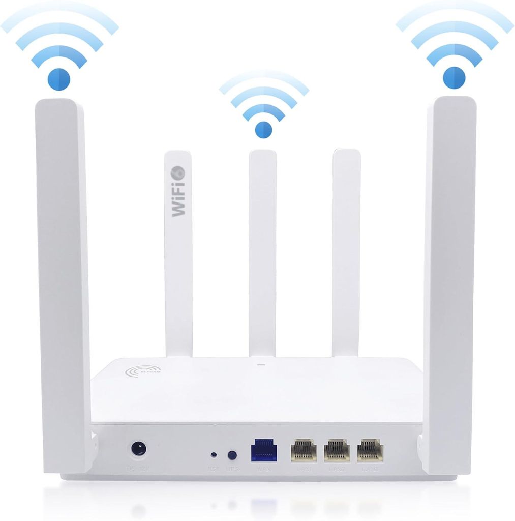 Elfcam - System Mesh Router WiFi 6 (AX3000) WAN-Port 2,5G RJ45, Dual-Band WiFi 6 Mesh Router, Bis zu 3000 Mbit/s, Zur Erweiterung der Fritz!Box 553...