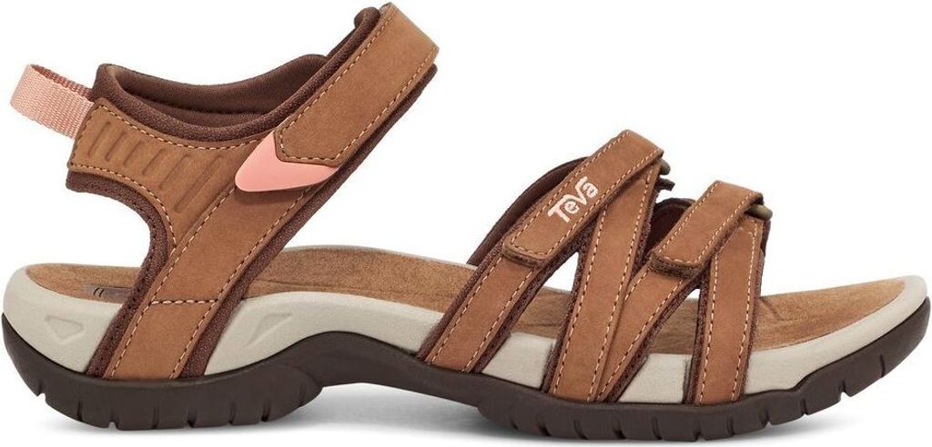 Teva Damen Sandale Tirra aus Leder mit Klettverschluss, gepolstertem Shoc Pad und Fußgewölbeunterstützung