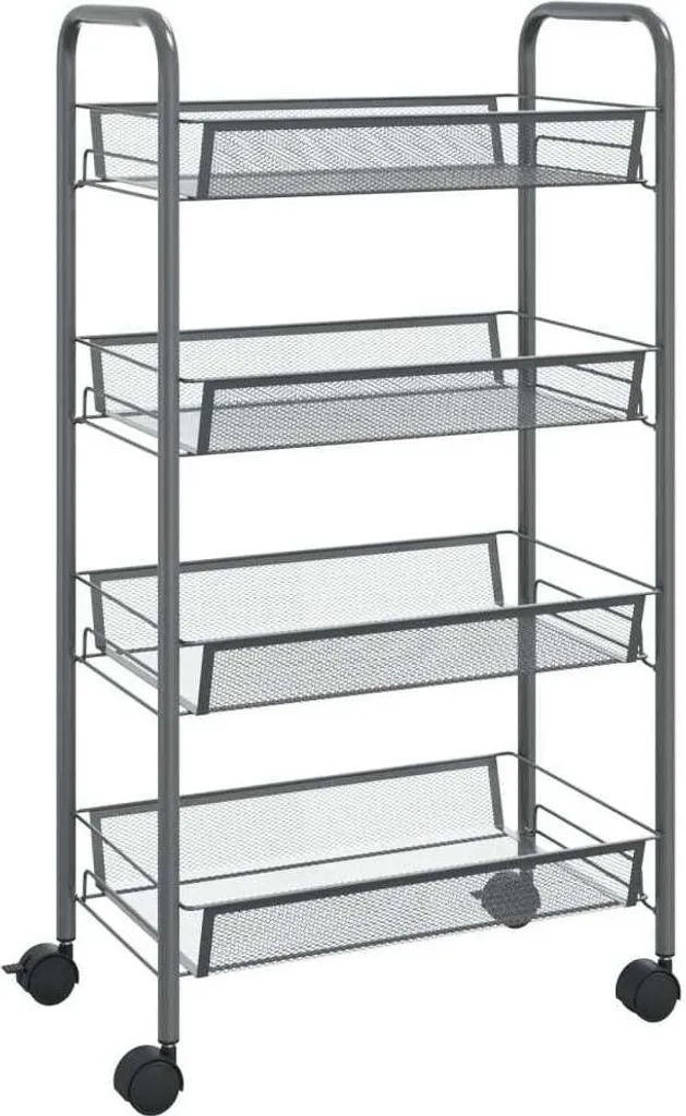 Carrello Ferro Grigio SYFAX 4 Ripiani: Design Industrial 46x26x64