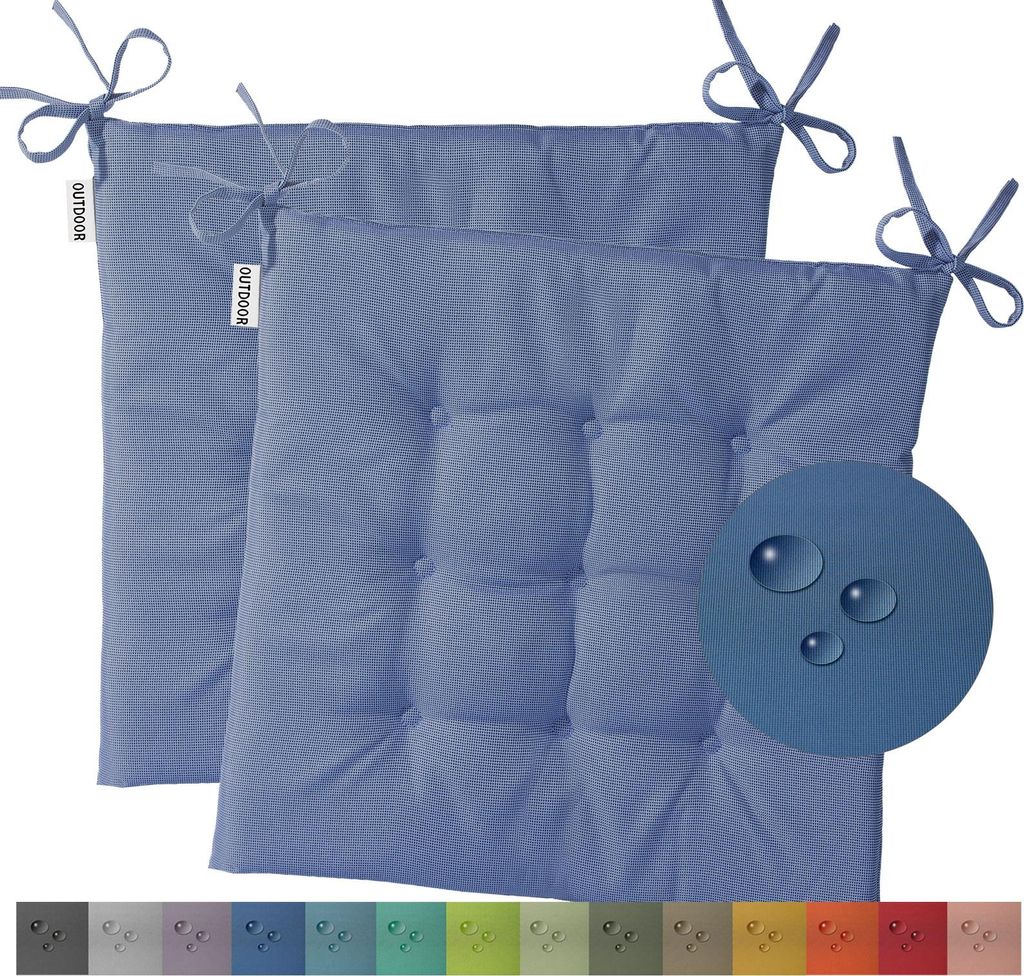 heimtexland 2er Pack Outdoor Stuhlkissen Sitzkissen Produktbild 