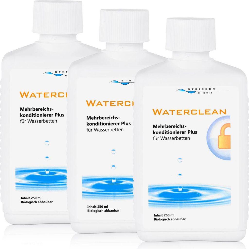 Stricker Chemie Waterclean Wasserbett-Konditionier er Plus 250ml ( 3er Pack )