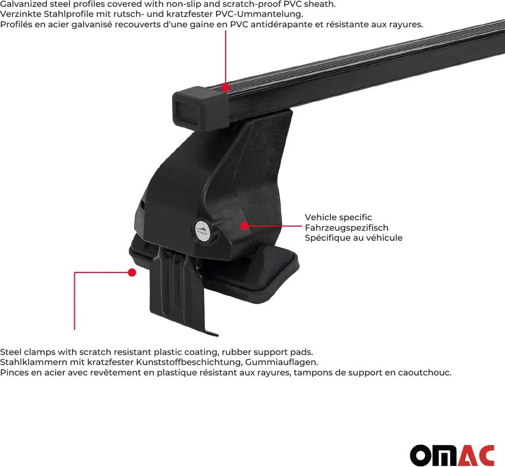 Menabo Barre Portatutto Fiat Marea 1996-2003 in Acciaio Nero 2pz - 4