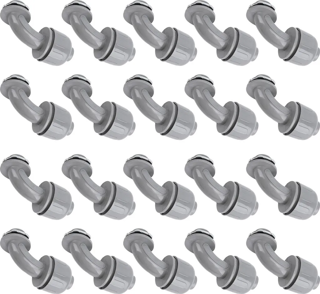 Presse-étoupe coudé 90° étanche en nylon pour tube PVC 1/2 NPT