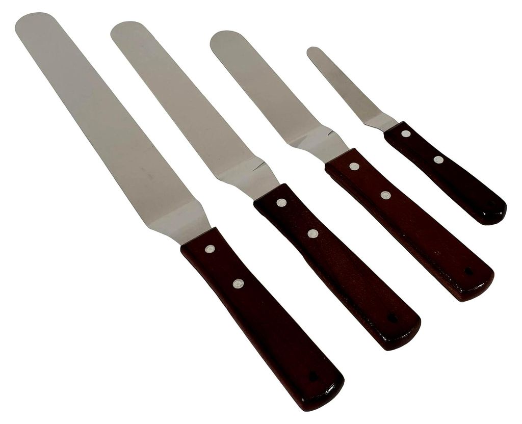 Patisserie Set Edelstahl Streichpalette Spatel Set mit 4 Backutensilien