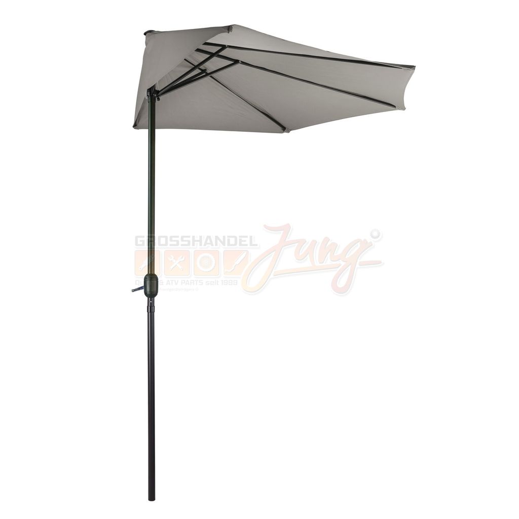 Parasol półokrągły 300 cm La Spezia, szary Zdjęcie produktu 