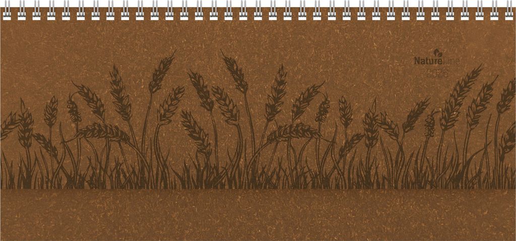 Alpha Edition - Tisch-Querkalender Nature Line Malt 2026 - Tischkalender quer 29,7×13,5 cm mit Wochenübersicht & Notizbereich, nachhaltiger Büro...
