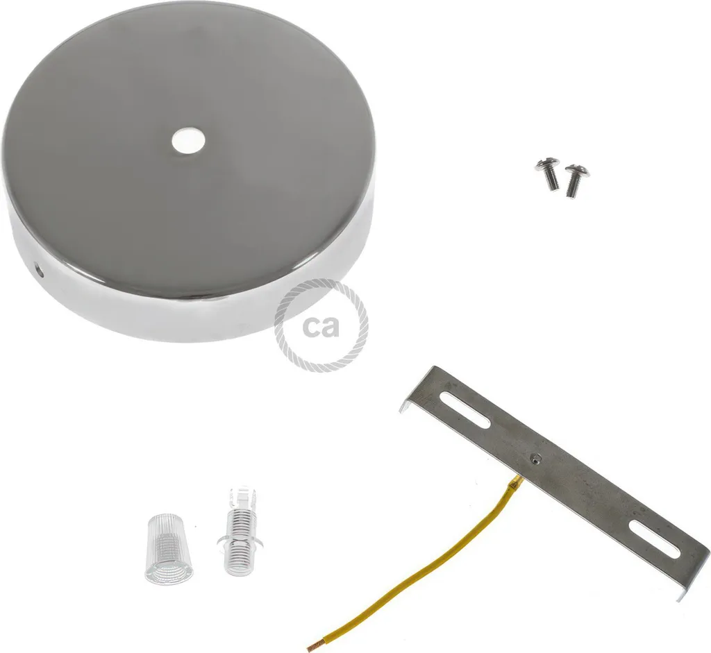 Kit Rosace Cylindrique Métal Smart Creative-Cables Chrome - WiFi - 4