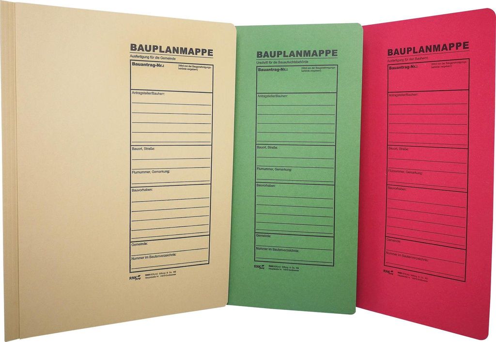 RNK Bauplanhefter B4, 3er Packung farbig sortiert Produktbild 