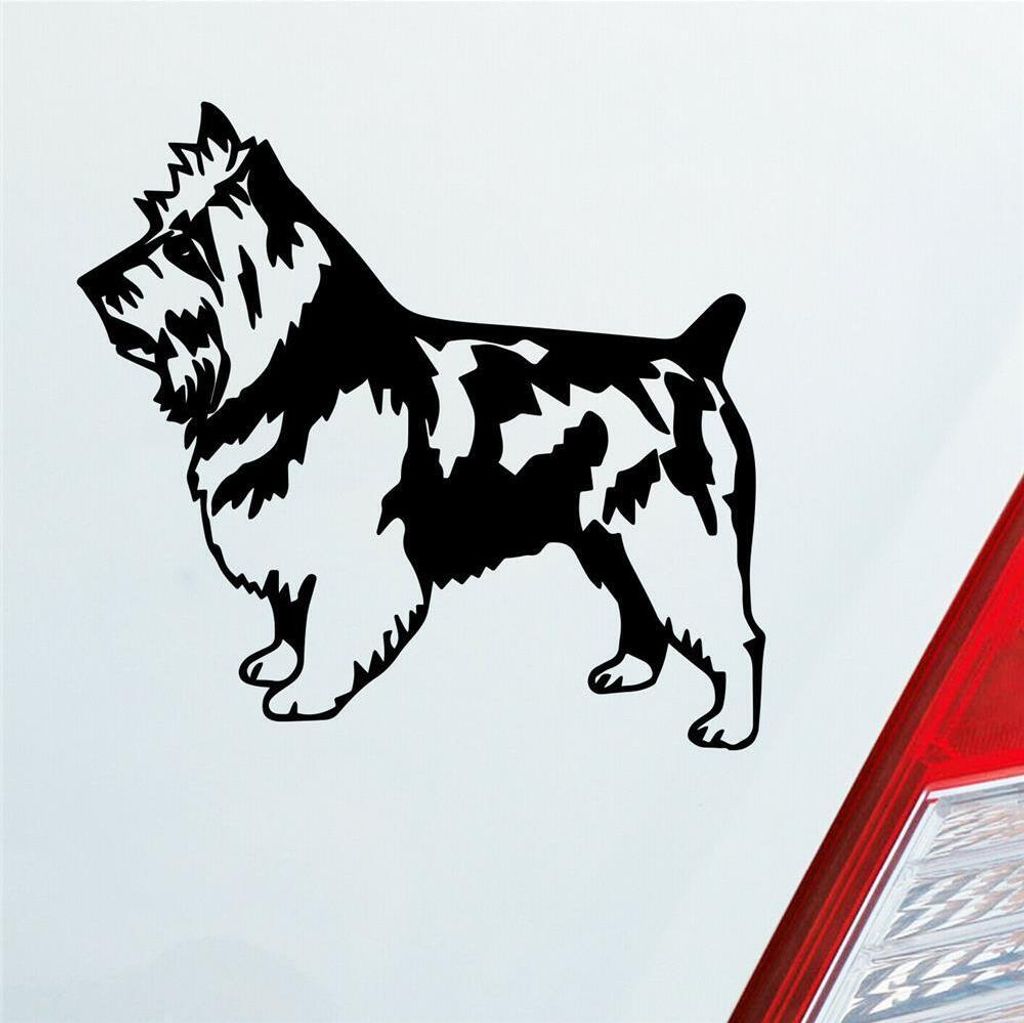 Auto Aufkleber Terrier Tier Hund Dog Animal 11x10 cm Schwarz Glanz Sticker Heckscheibenaufkleber