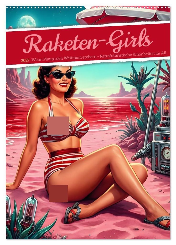 Raketen-Girls (Wandkalender 2027 DIN A2 hoch), CALVENDO Monatskalender