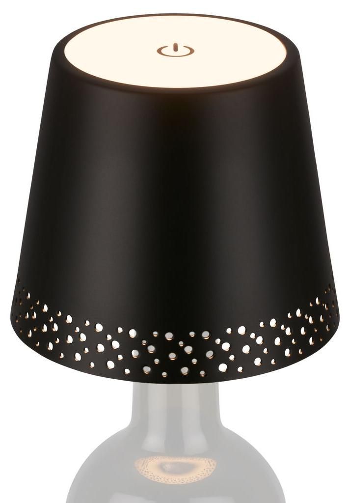 LED Akku-Flaschenlicht, schwarz, 1xLED-Modul/2,6W Produktbild 