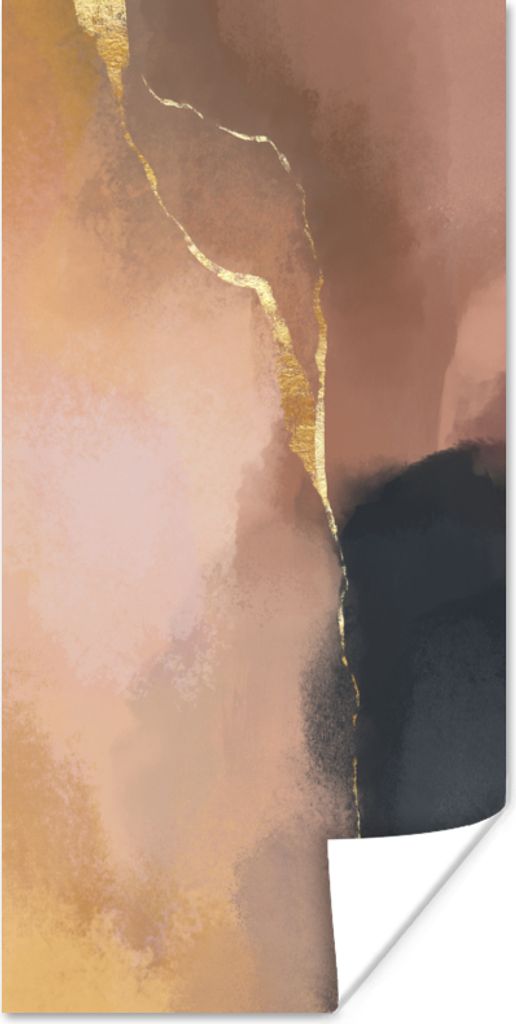 MuchoWow Poster Abstrakt - Malerei - Pastell 60x120 cm - Wandschmuck