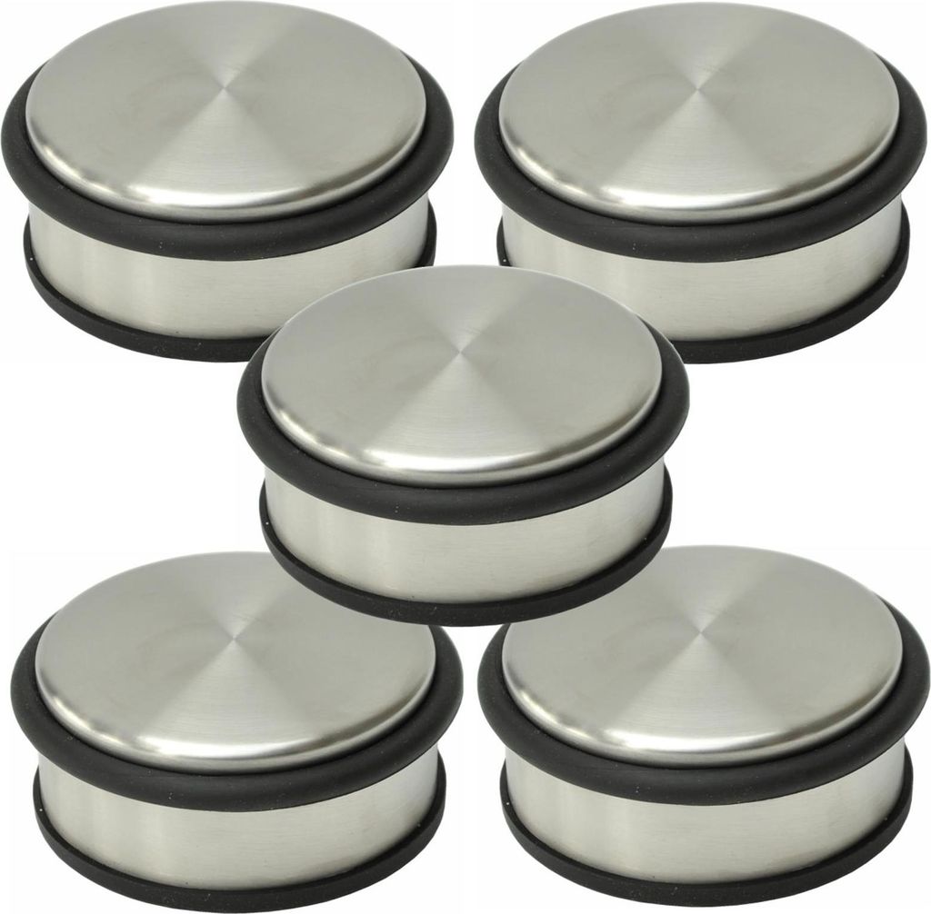 Türstopper Türpuffer Edelstahl 10 cm Ø - 5er Set Produktbild 