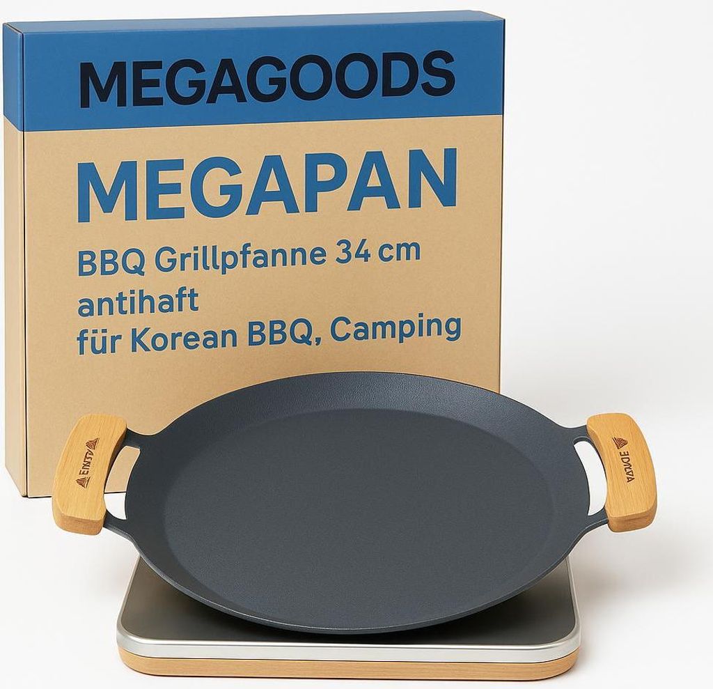 BBQ Grillpfanne 34 cm antihaft für Korean BBQ Camping DE.